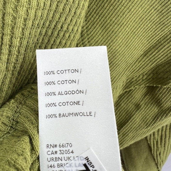 Free People Santa Clara Thermal Shirt Green Size Small New - Picture 4 of 5